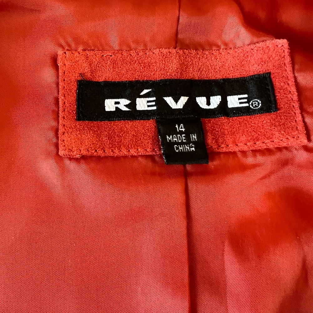 Genuine suede and fur vest zipper front rust color